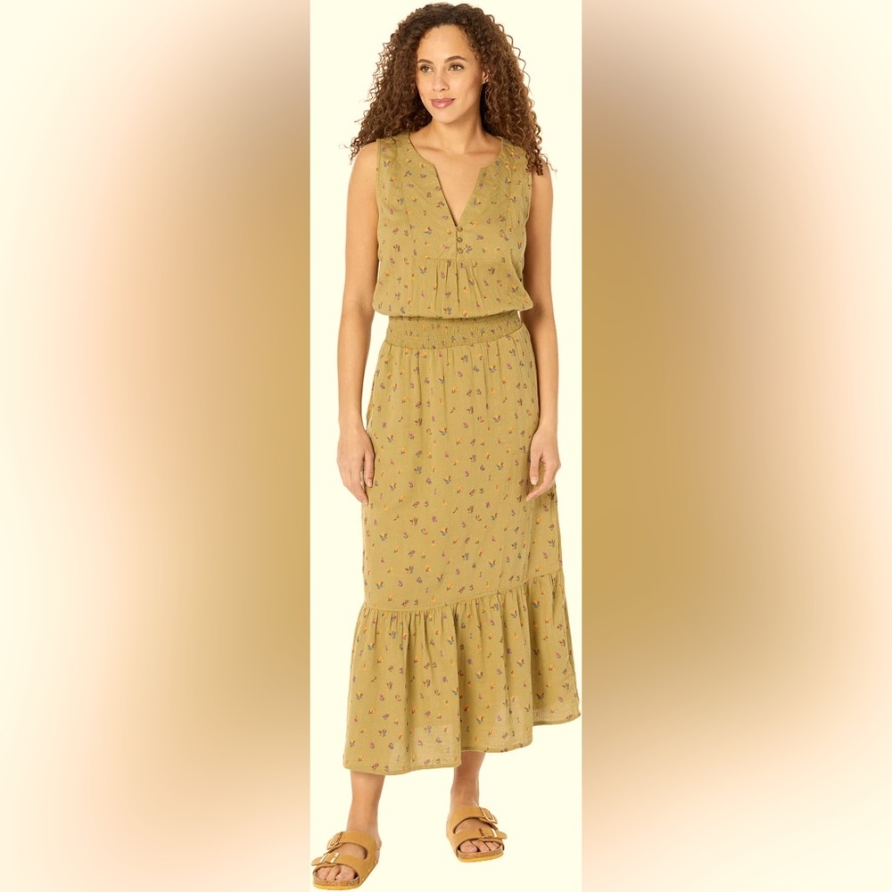 PRANA WOMEN'S Sweet Grass Meadow Dress, Size Large, Organic Cotton, NWT